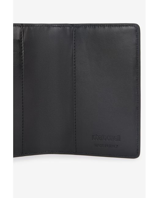 Roberto Cavalli Geldbörse Mit Dem Monogramm Mirror Snake Als All-Over-Muster in Black für Herren