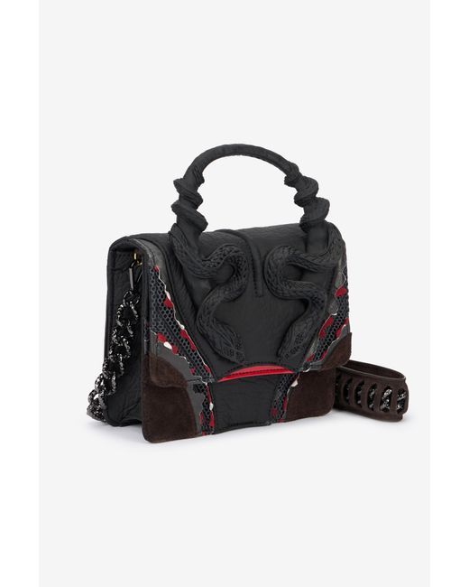 Roberto Cavalli Black And Bag With Snakes