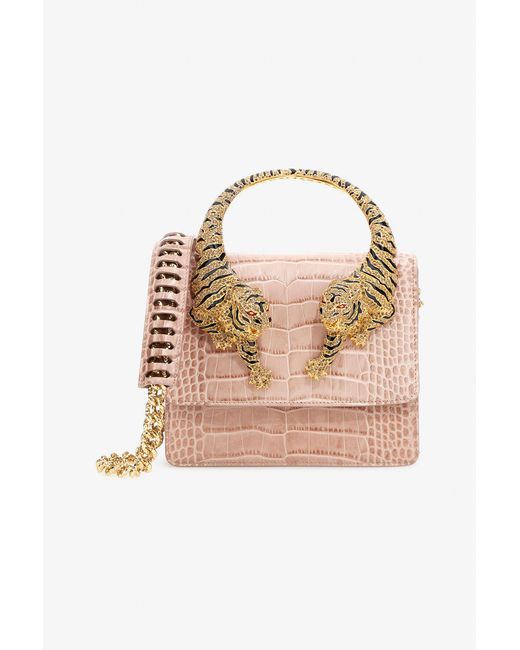 Roberto Cavalli Pink Large Roar Bag