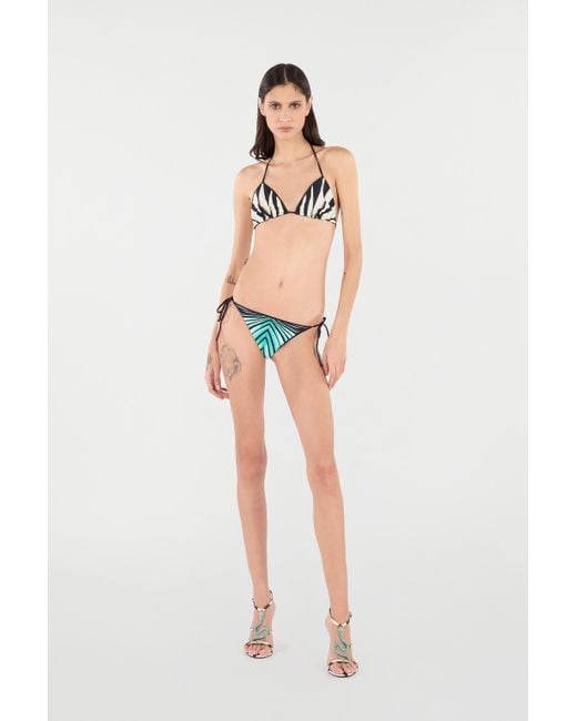 Roberto Cavalli Blue Ray Of Sea Print Swimsuit Bottom