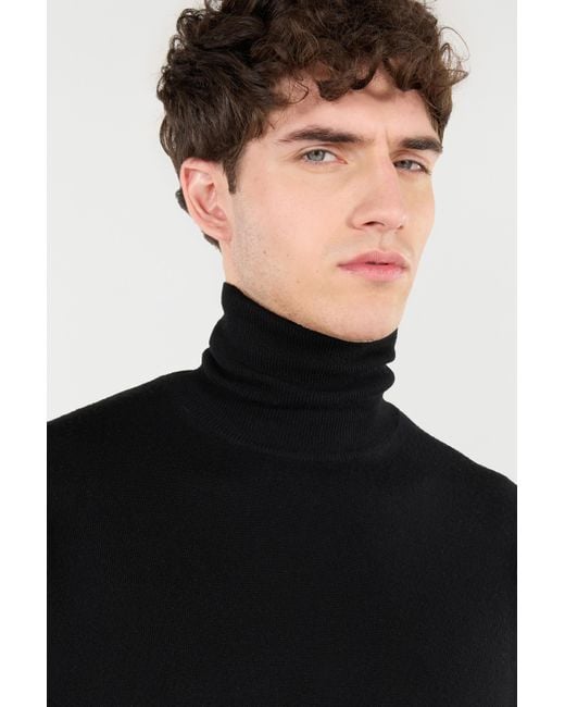 Maglione A Collo Alto di Roberto Cavalli in Black da Uomo