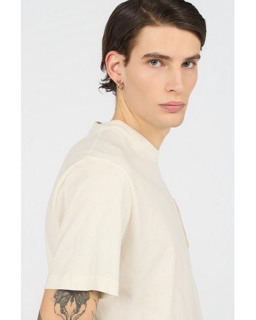 Roberto Cavalli White Ivory T-Shirt With Embroidered Persian Tarot Detail for men