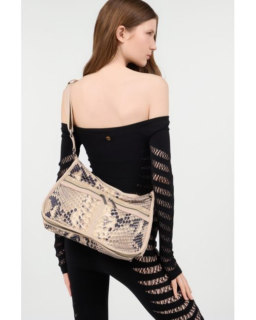 Roberto Cavalli White Torino Bag With Print