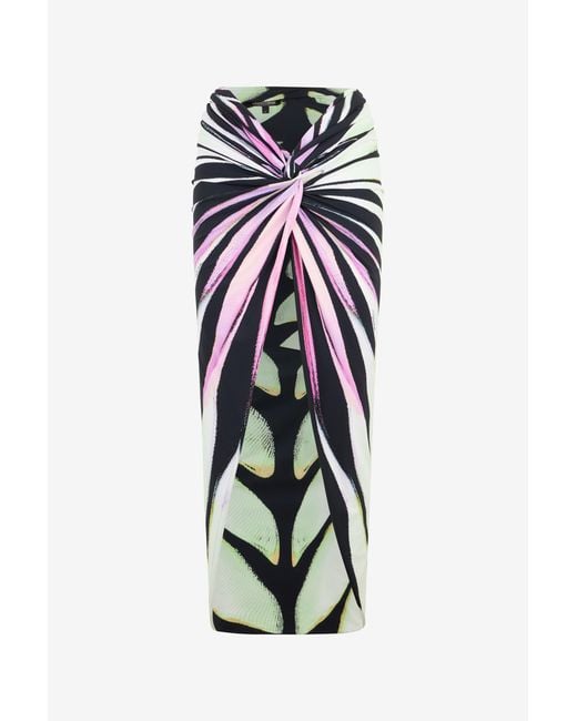 Roberto Cavalli White Ray Of Paradise Print Sarong