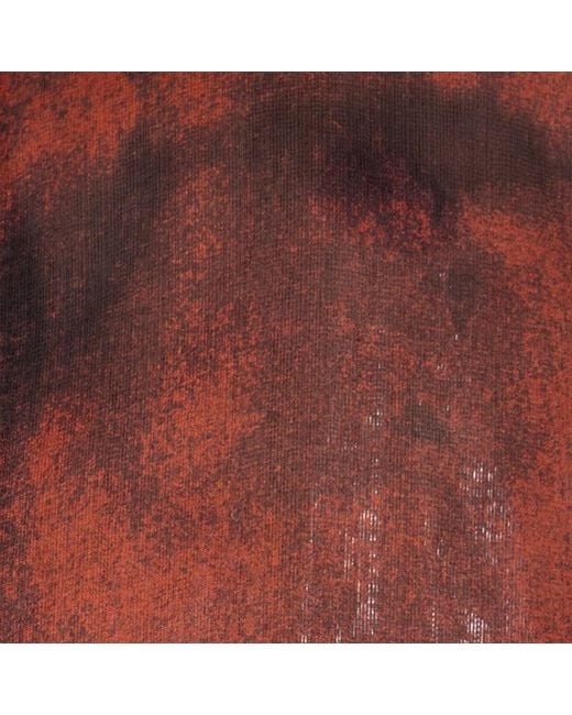 Roberto Cavalli Brown Mottled Effect Silk-Blend Shirt for men