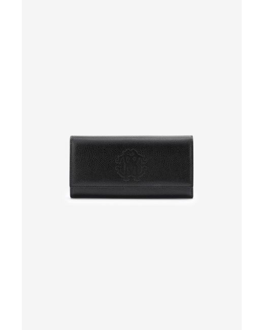 Portafoglio Con Battente E Monogram Rc di Roberto Cavalli in Black