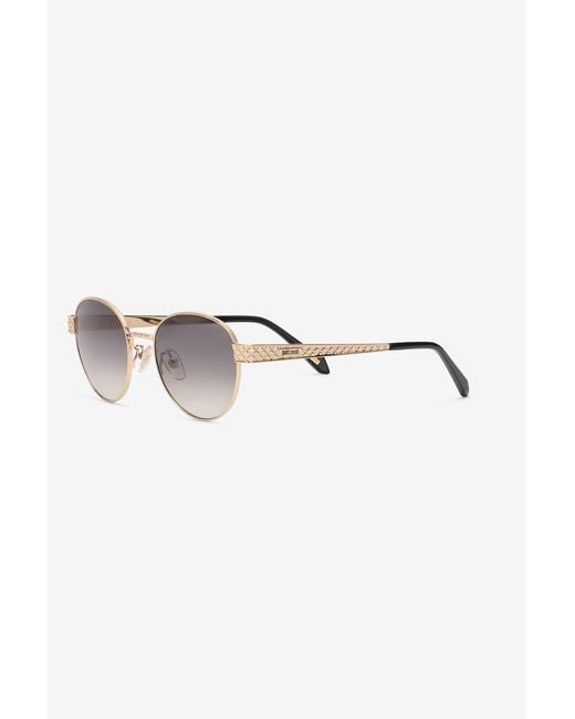 Roberto Cavalli Blue Geometrical Metal Frame