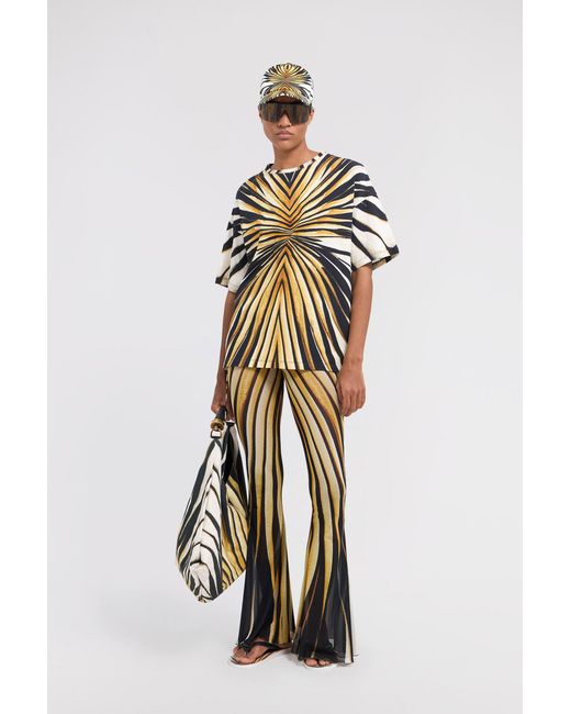 Roberto Cavalli Metallic Ray Of Print T-Shirt