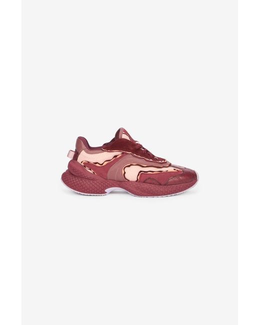 Roberto Cavalli Red Serpentine Sneaker