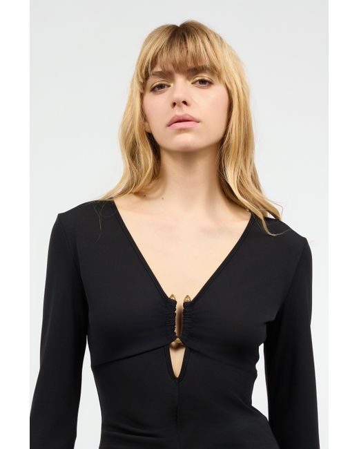 Roberto Cavalli Black Long-Sleeved Top