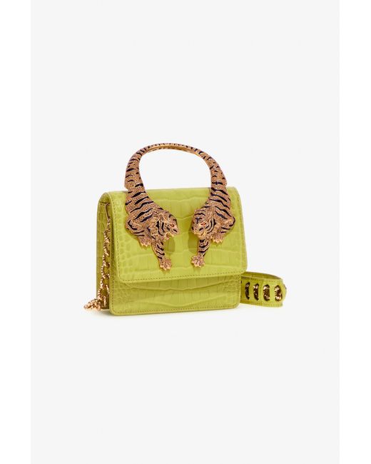 Roberto Cavalli Yellow Medium Roar Bag