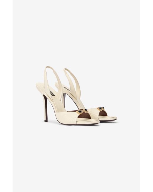Roberto Cavalli Multicolor Sandals With Jeweled Buckle