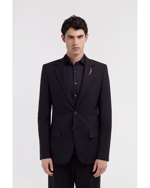 Roberto Cavalli Black Two Button Blazer With Fang for men