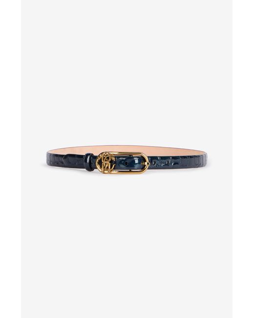 Roberto Cavalli Multicolor Belt With Crocodile Print And Glitter