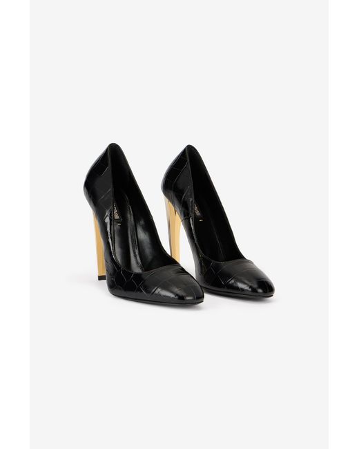 Roberto Cavalli Black Leather Pump