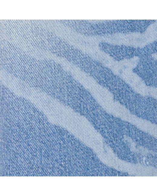 Roberto Cavalli Blue Zebra Design Jeans for men
