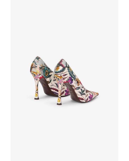 Roberto Cavalli Multicolor Florentine Flower Print Pump