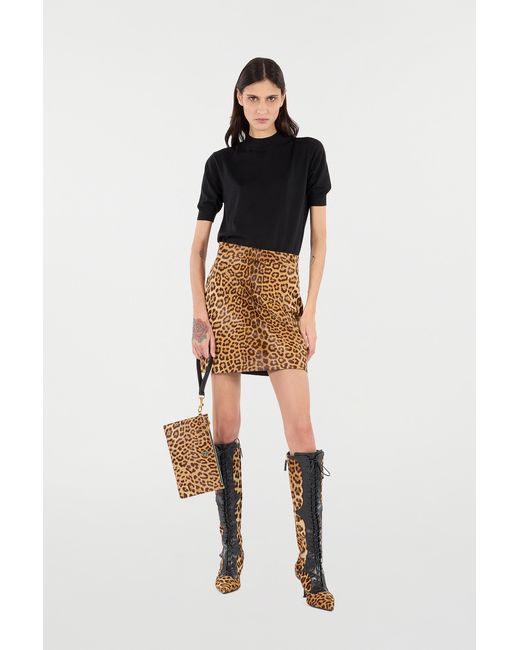 Suéter De Cuello Alto Con Monogram Rc Roberto Cavalli de color Black