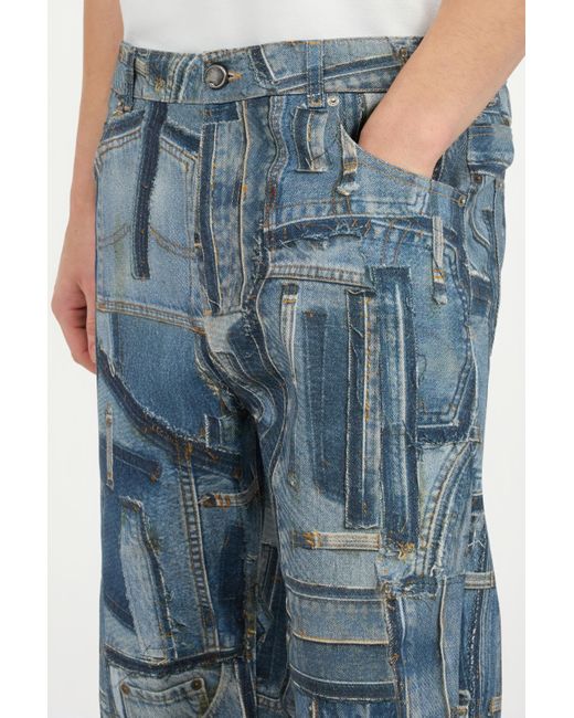 Roberto Cavalli Jeans Über Der Patchwork Capsule Collection in Blue für Herren