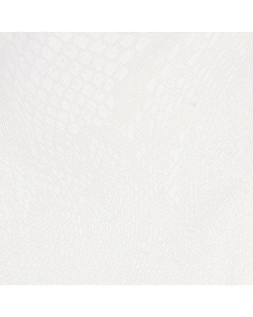 Roberto Cavalli White Python-Print Pants With Pockets for men