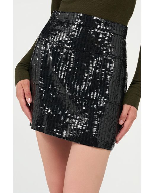 Roberto Cavalli Black Sequin Mini Skirt