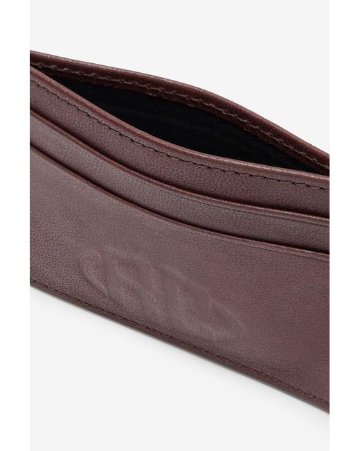 Roberto Cavalli Purple Vintage Leather Flat Card Holder for men