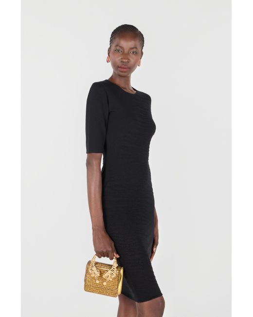 Roberto Cavalli Metallic Mini Roar Bag With Crystals