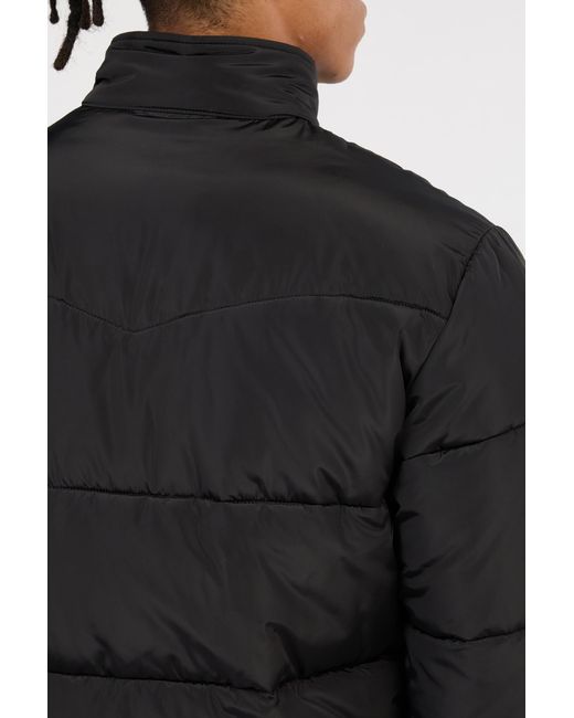 Roberto Cavalli Black Puffer Jacket With Monogram Jc for men