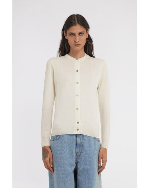 Roberto Cavalli White Cardigan