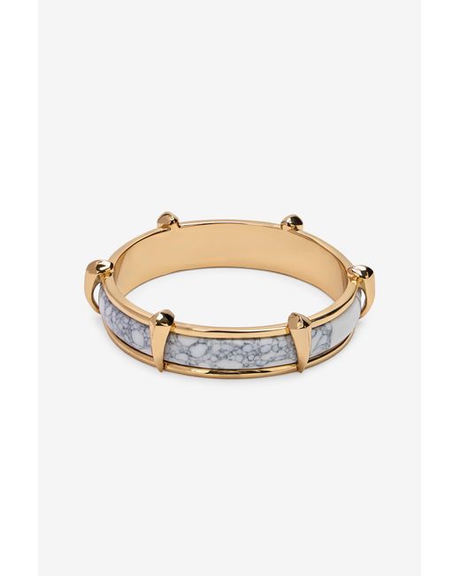 Roberto Cavalli White Rigid Marble-Effect Bracelet