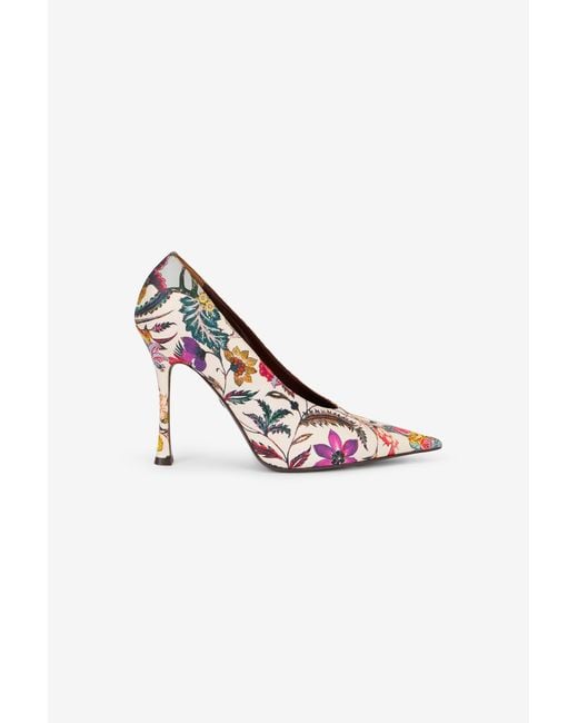 Roberto Cavalli Multicolor Florentine Flower Print Pump