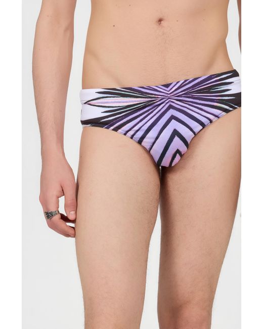 Roberto Cavalli Blue Ray Of Paradise Print Swimsuit Bottom for men
