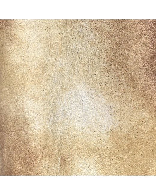Roberto Cavalli Natural Laminated Leather Skirt