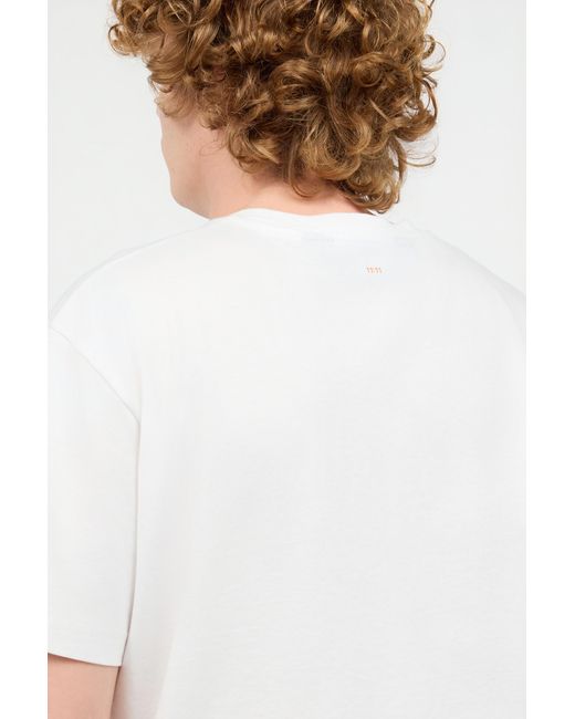 Roberto Cavalli White T-Shirt With Front Logo Print for men