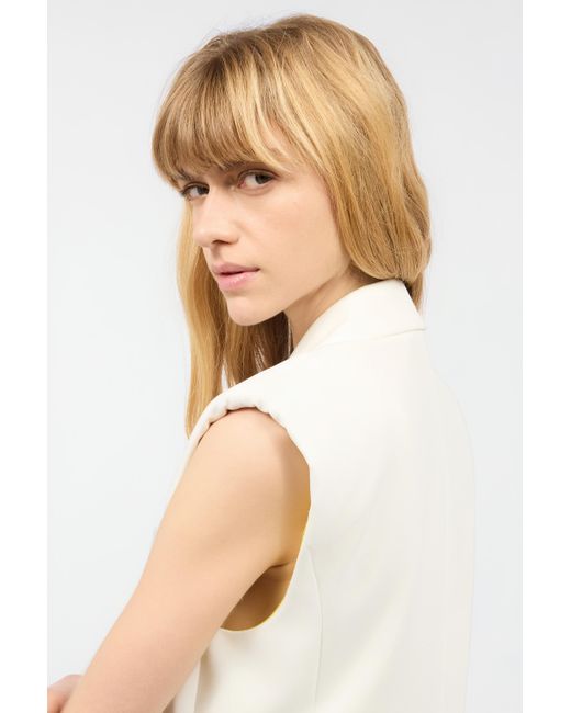 Roberto Cavalli White Single-Breasted Blazer Dress