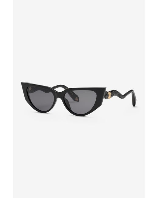 Roberto Cavalli Multicolor Cat-Eye Shape Sunglasses With Scale Effect Temples