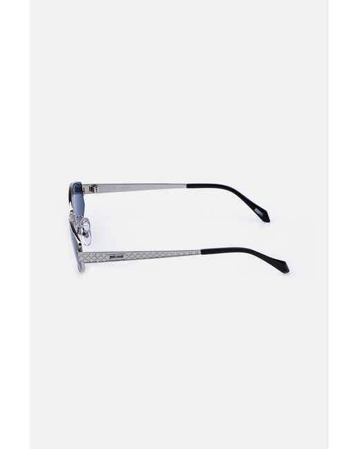 Roberto Cavalli Blue Geometrical Metal Frame