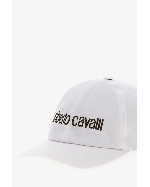 Roberto Cavalli White Cap With Logo