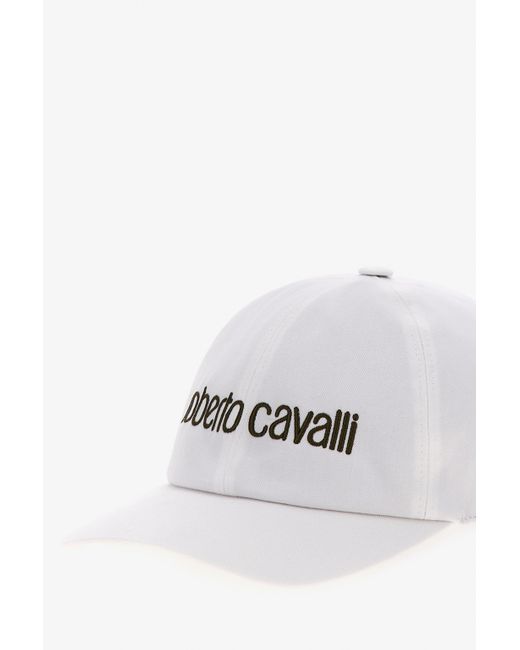 Roberto Cavalli White Cap With Logo