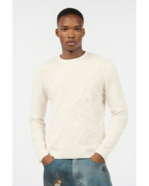 Roberto Cavalli White Top With Python Pattern for men
