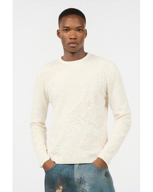 Roberto Cavalli Pullover Mit Motiv Python in White für Herren