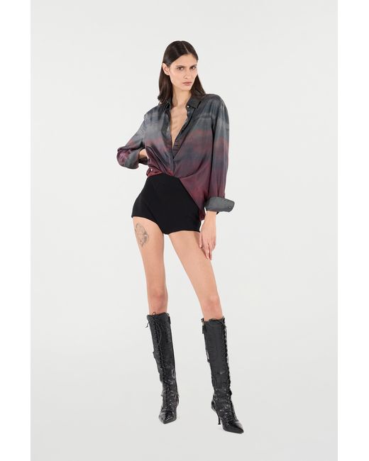 Roberto Cavalli Black High-Rise Shorts