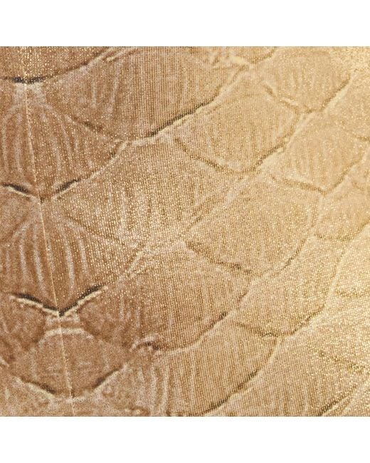 Roberto Cavalli Natural Scale Print Open Back Bodysuit