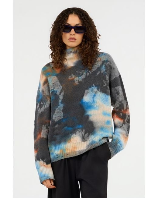 Pull Imprimé Rusty Stain Roberto Cavalli en coloris Blue