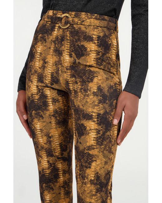 Roberto Cavalli Natural Cobra Print Trousers