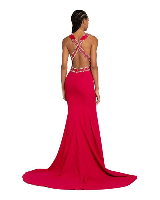 Roberto Cavalli Pink Bead-Embellished Maxi Dress