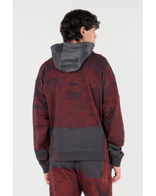 Roberto Cavalli Red Hoodie With Zip for men