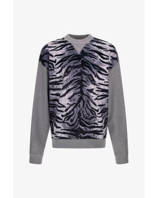 Roberto Cavalli Multicolor Zebra Print Sweatshirt for men