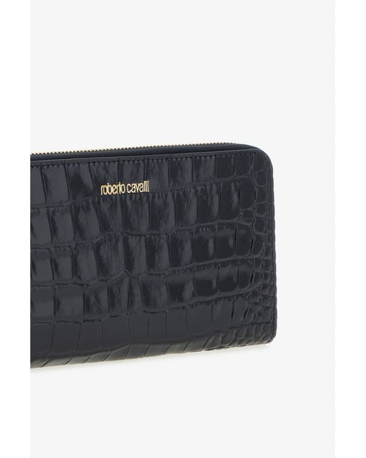 Roberto Cavalli Black Logo Wallet