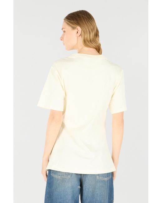 Roberto Cavalli Natural T-Shirt With Jewel Tiger Head